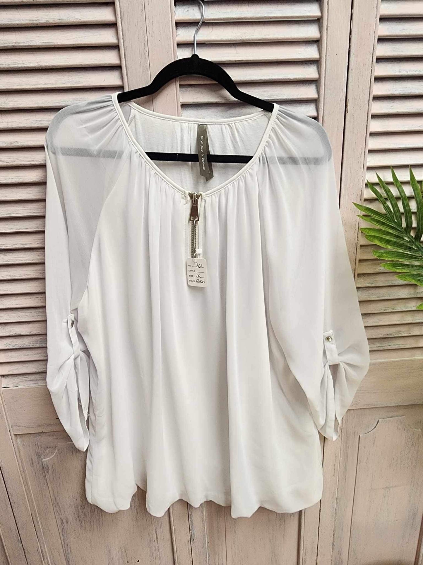 Choose Happiness Sheer Blouse